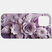 Paarse Lila bloemen 3D Case-Mate iPhone Case (Achterkant (horizontaal))