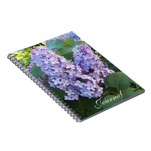 Paarse Lila bloemen Notitieboek (Rechterzijde)