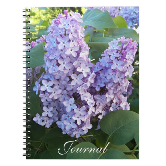 Paarse Lila bloemen Notitieboek (Voorkant)