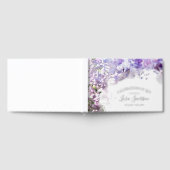 Paarse Lila Bloemen Viering van het Levensmonument Gastenboek (Volledig)