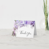 Paarse Lila bloemen Waterverf sympathie dank u Bedankkaart (Voorkant)