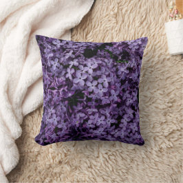 Paarse Lila bloemenlente Kussen