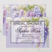 Paarse lila bloemige Wisteria-vrijgezellenfeest Kaart (Voorkant / Achterkant)