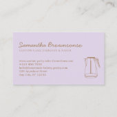 Paarse Lila Blush Keuken Utensil Tea Bowl Visitekaartje (Achterkant)