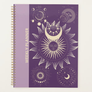 PAARSE/LILA BOHO-ONTWERP WEEKLY PLANNER