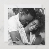 Paarse Lila bruiloft Bewaar de datum Fotokaart Kaart (Achterkant)