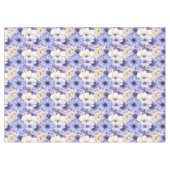 Paarse Lila Crème Bloemen Patroon Tafelkleed (Voorkant (Horizontaal))
