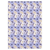 Paarse Lila Crème Bloemen Patroon Tafelkleed (Voorkant)