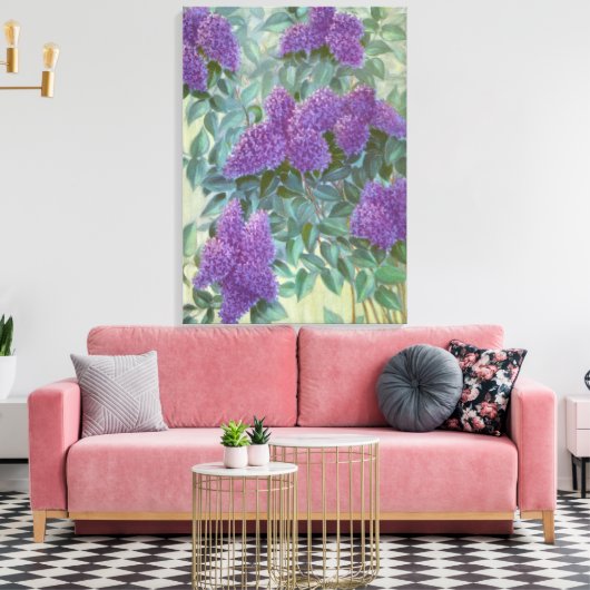 Paarse Lila door Cargill, 1937 Canvas Afdruk (Insitu (Woonkamer))