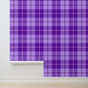 Paarse, Lila en roze Tartan Plaid Behang
