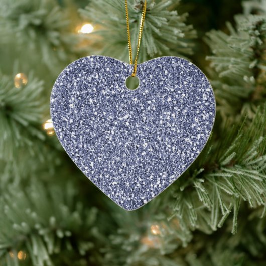Paarse Lila glitter Keramisch Ornament (Boom)
