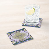 Paarse Lila goudmonogram Onderzetter (Insitu)