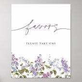 Paarse Lila gunsten teken Poster (Voorkant)