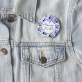 Paarse Lila lavendel Floral Mam om Button te worde (In situ)
