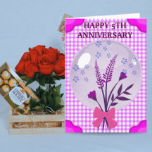 Paarse Lila Moderne Boho 5e Bruiloft Jubileum
