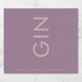 Paarse Lila moderne monogram - weduwschap Likeurfles Etiket (Enkel label)