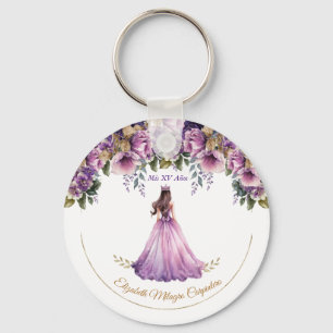 Paarse Lila Quinceañera Sleutelhanger