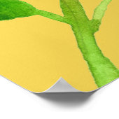 Paarse Lila Waterverf Bloedgeel Poster (Hoek)