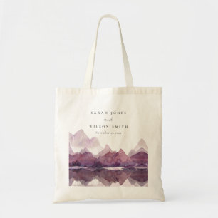 Paarse Lila Waterverf Bodemmeer Tote Bag