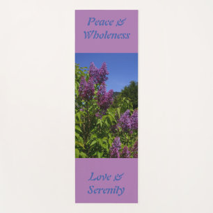 Paarse lilacs bloemen groene natuur eco yogamat