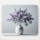 Paarse Lilacs en Silver Leaf Boeket Muismat (Voorkant)
