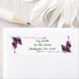 Paarse Lilacs Etiket