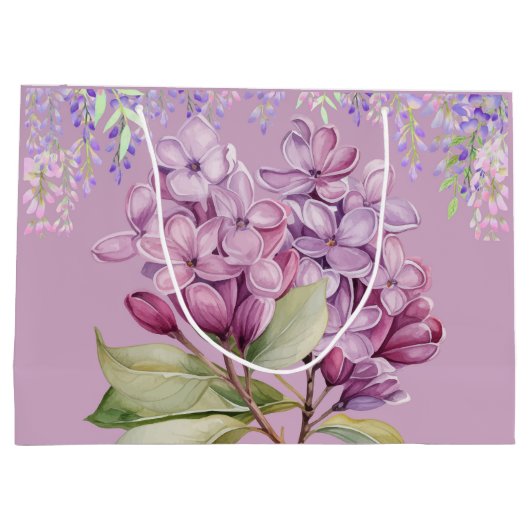 Paarse Lilacs Groot Cadeauzakje (Achterkant)