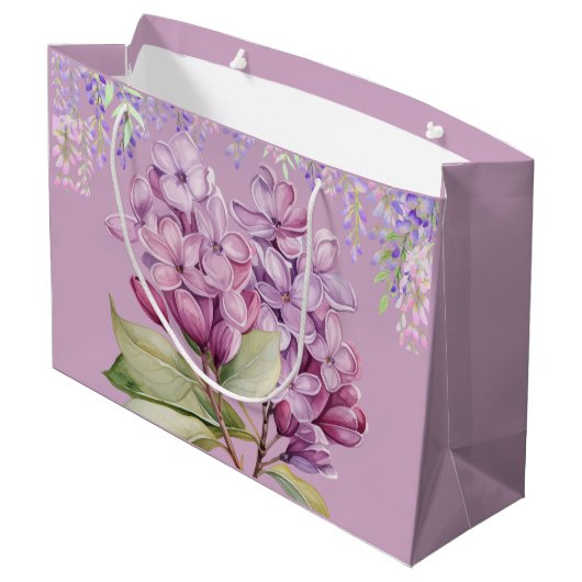 Paarse Lilacs Groot Cadeauzakje (Achterkant Gekanteld)