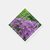 Paarse lilacs romantische elegante paarse foto van servet (Hoek)