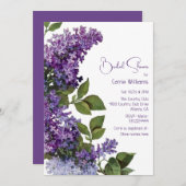 Paarse Lilacs-Vrijgezellenfeest Kaart (Voorkant / Achterkant)