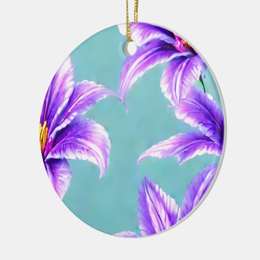 Paarse Lilly van het vallei Patroon Keramisch Ornament (Links)