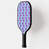 Paarse Lilly van het vallei Patroon Pickleball Paddle (Links)