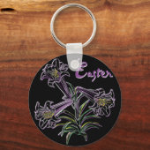 Paarse Lily - Sleutelhanger (Voorkant)