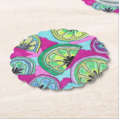 Paarse Limey geschulpte papier Onderzetter (Gekanteld)