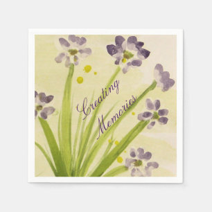 Paarse Limoen Floral Party servetten