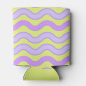 Paarse Limoen Groovy Stripe Bold Spring Summer Dri Blikjeskoeler (Achterkant)