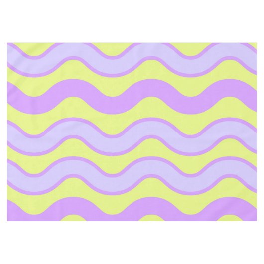 Paarse Limoen Groovy Stripe Levendige Lente Zomer Tafelkleed (Voorkant (Horizontaal))