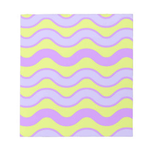 Paarse Limoen Groovy Stripe Minimalistische Lente  Notitieblok