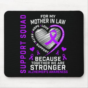 Paarse Lint Alzheimers Bewustzijnsshirt Moeder Muismat