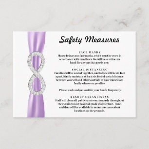 Paarse Lint Diamant Oneindigheid Veiligheidsmaatre Informatiekaartje