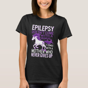Paarse Lint Eenhoorn Epilepsie Bewustzijn Aanval D T-shirt