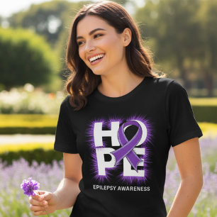 Paarse Lint Epilepsiebewustzijn Hopend Tri-Blend Shirt