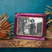 Paarse lint kunst plaque fotoplaat (Zijkant)