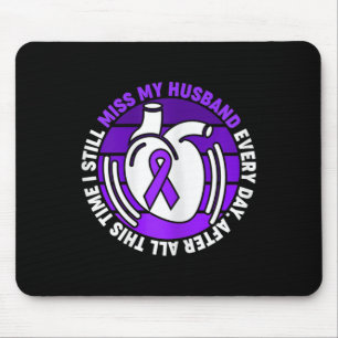 Paarse lint Overdosis Awareness Miss Husband Mem Muismat