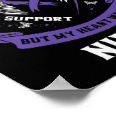 Paarse lint pancreaskanker bewustzijn nicht he poster (Hoek)