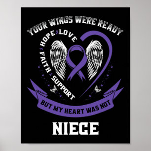 Paarse lint pancreaskanker bewustzijn nicht he poster