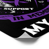 Paarse lint ter nagedachtenis aan tante pancreaska poster (Hoek)