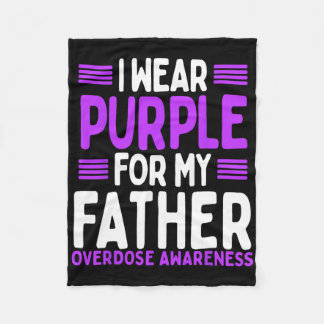Paarse lint vader papa overdosis bewustzijn papa fleece deken