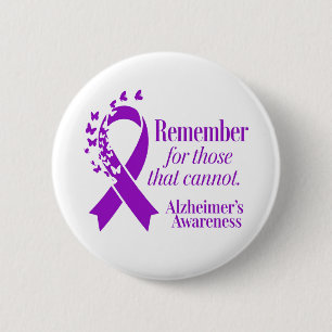 Paarse Lint Ziekte van Alzheimer Ronde Button 5,7 Cm