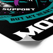 Paarse lintvleugels Zelfmoordbewustzijnspreventie  Poster (Hoek)